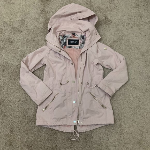 Guess Jackets & Blazers - Guess Pink Trench Rain Anorak Coat XS